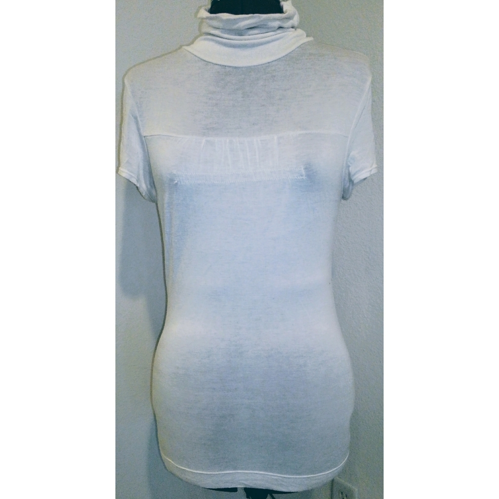 Zara Basic short-sleeve turtleneck knit top